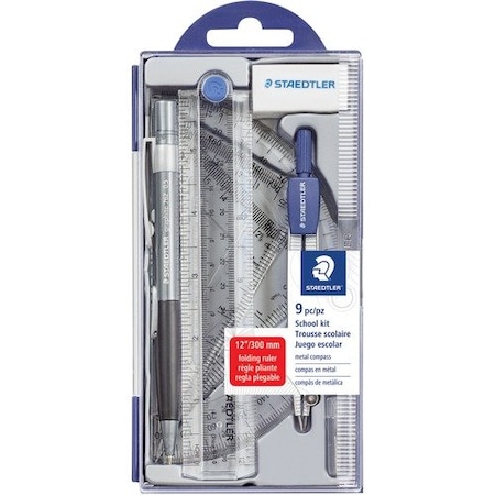 Staedtler Math Set, Blue/Silver STD55060S92